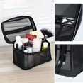 thumbnail image 6 of Chmadoxn Mesh Makeup Bags Mesh Cosmetic Bag Portable Travel Organizing Zipper Pouch Toiletries Makeup Pouches for Home Office Travel Accessories (Black/1pc), 6 of 7