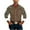 Coffee, variant on ZRGHAOYLQ Color Block Camo Men Button Down Long Sleeve Shirt Plus Size Loose Big and Tall Shirts Lapel Collar Cowboy Western Shirts with Pockets