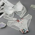thumbnail image 3 of Bowake Sexy Embroidery Lace Extreme Padded Push Up Underwear Bra Set Bra Sets, 3 of 6