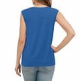 thumbnail image 5 of TaTaai Womens Casual Solid Color V Neck Sleeveless Ruched Tank Top Soft Breathable Polyester Comfortable Fashion Stylish Summer Daily All Occasion Wear Top Gift, 5 of 5