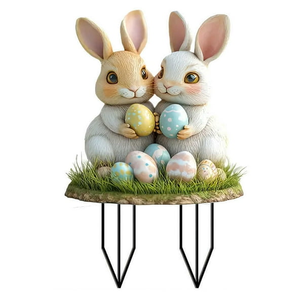 Injueey Las decoraciones de Pascua para jardines de hadas añaden un toque mágico a la decoración de Pascua. Decoraciones de Pascua para Decoración del hogar D