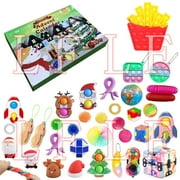 Spring hue Advent Calendar 2021 Fidget Toy Set Christmas Countdown 24 Days Count Down Gift for Kids, Holiday Sensory Pop Toys Pack Surprise Gifts Xmas Party Favor