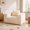 Beige, variant on TopComfy Kids Cloud Sofa Single Seater Boneless Couch with High Backrest & Wider Armrests, Memory Foam Faux Fur Pillowed Chair for Bedroom, Dorm, Playroom & Office, Beige