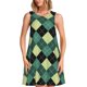 thumbnail image 1 of Disketp Green Squares para Vestido sin Mangas para Mujeres, Vestidos de Verano para Mujeres, Casual y Holgado para la Playa, 1 of 7