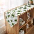 thumbnail image 4 of Green Palm Trees Table Runner Linen Burlap Table Runner 70 Inches Long Summer Tropical Botanical Simple Dresser Scarves for Kitchen Island Coffee Dining Room Party Wedding Holiday Decoration 13"x70", 4 of 8