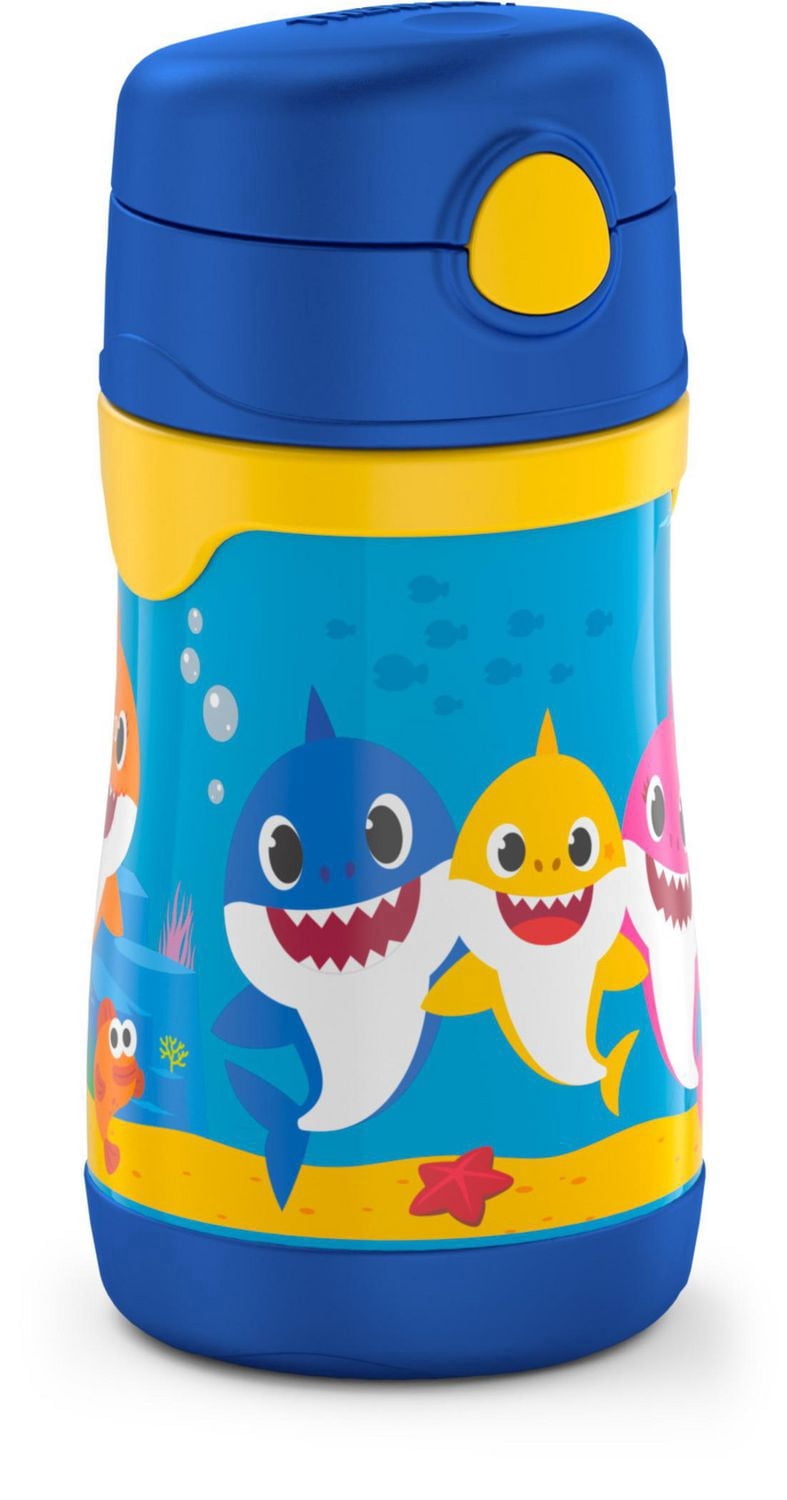 Thermos Kids Vacuum Insulated Stainless Steel 10 oz Straw Bottle, Cocomelon