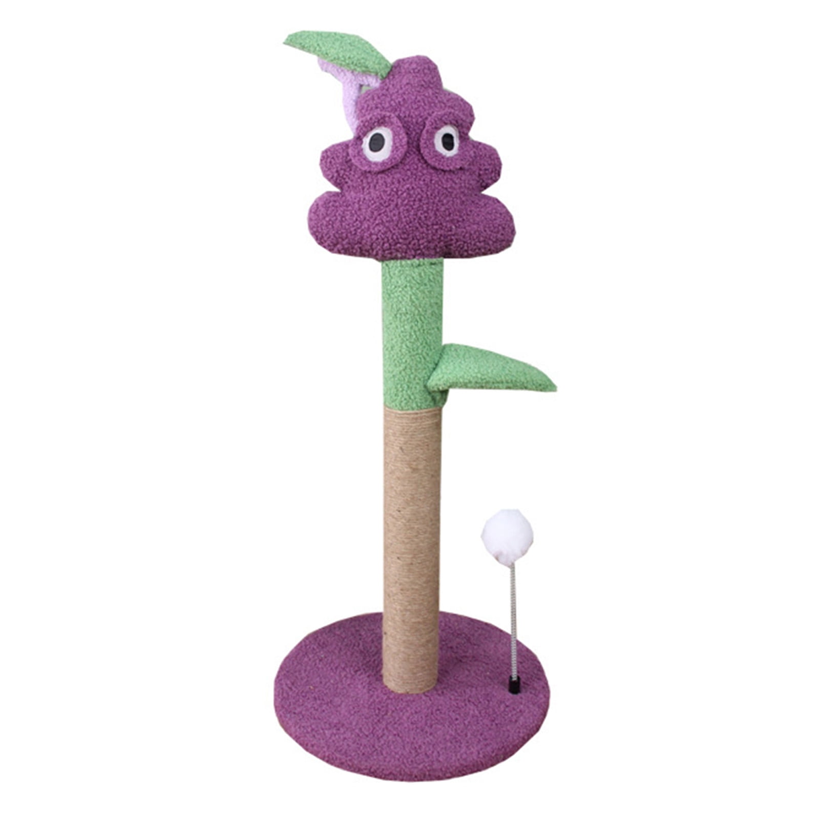 Cat Climbing Tree, Cat Tower Purple Grape Shape Sisal Multifunctional Easy Installation Stable  For Home For Cat
