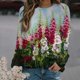 thumbnail image 2 of Camiseta de manga larga con estampado de pinturas al óleo en 3D de moda de primavera y otoño para mujer, jersey con estampado floral, ropa Harajuku, tops para mujer, 2 of 5