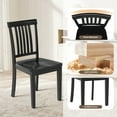 thumbnail image 3 of AFO Wood Dining Chairs Set of 6 with Curved Backrest for Kitchen and Dining Room,Black, 3 of 8