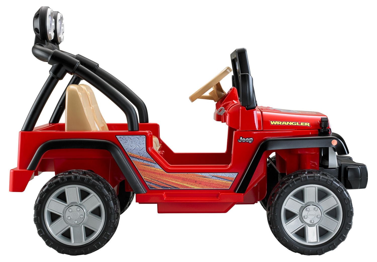 Power Wheels Jeep Wrangler Ride-On Vehicle - Lava Red & Black