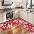 thumbnail image 3 of Kitchen Rugs Sets Of 2,Red Christmas Snowflake Pattern Anti Fatigue Kitchen Mat Rugs Non Slip Washable,Decorative Kitchen Floor Mats for Kitchen,Sink,Laundry,17"X47", 3 of 5