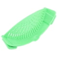thumbnail image 1 of Colador de silicona verde para fideos y verduras: colador de cocina para escurrir alimentos, 1 of 8