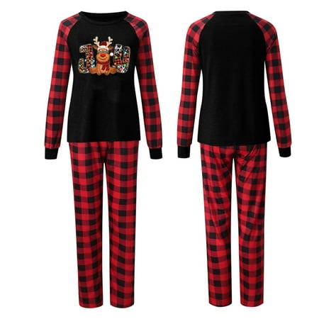 

Cinmonia Child Wear Mother Piece Set Home Snow Christmas Printed Parent Set Pajamas