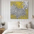 thumbnail image 2 of Wall Art Prints, Yellow Gray Floral Framed Canvas Prints for Bedroom Living Room Bathroom Office, Farmhouse Retro Abstract Flowers Art Gallery Wrap Wall Art Poster for Gifts Home Decor 24"x24", 2 of 9
