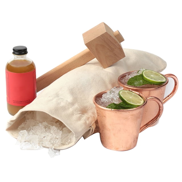 1 Set Ice Crushing Mallet Food Grade Labor-saving Plastic Ice Crushing Hammer with Storage Bag Shovel Kit Kitchen Tool