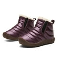 thumbnail image 5 of Toddler Boots,Children Snow Boots Soft Sole Velvet Warm Comfortable Outdoor Children Snow Boots For Winter Play,Kids Snow Boots,Z04 Purple,8-9 Years, 5 of 5