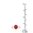 thumbnail image 5 of AoneJewelry 1.25 Carat Created Ruby Oval Shape Ring In 10K Solid Rose, White & Yellow Gold, 5 of 5