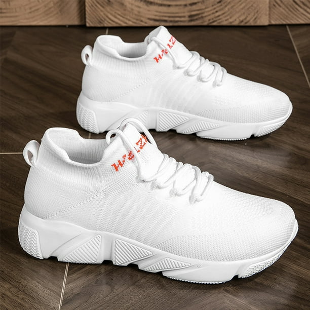 Zapatos de gran tamaño corriendo zapatilla de deporte suave de amplio Último deportes (36) blanco