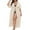 Beige, variant on KONDYS Womens Plus Size Swimsuit Cover Up Dress Solid Color Swimwear Beach Bathing Suit Bikini Coverups