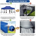thumbnail image 5 of HOTEEL 10x15 Heavy Duty Canopy, Pop up Commercial Canopy Tent with 4 Sidewalls, Easy Up Wedding Party Tent, Outdoor Instant Carport Gazebo,Dark Blue, 5 of 9
