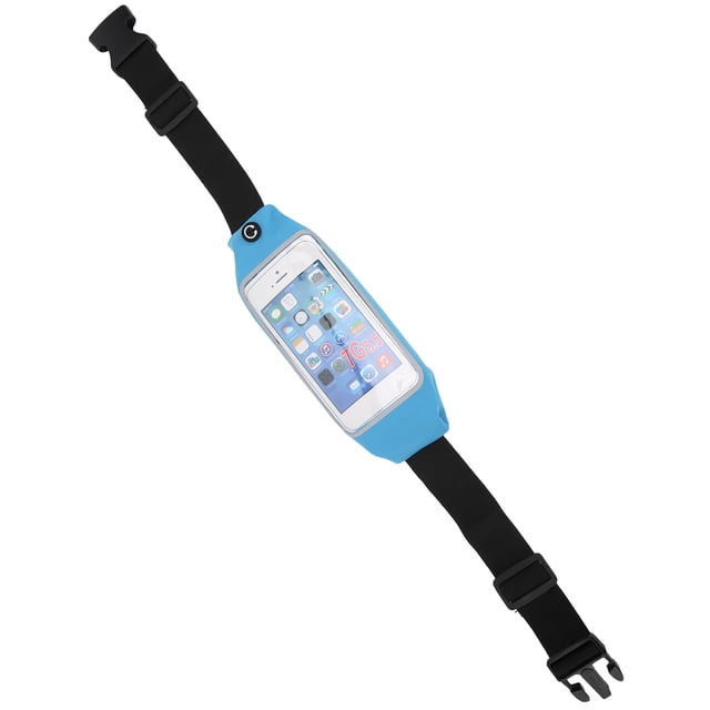 Téléphone Écran Tactile Sac de Taille, Bande Réfléchissante Conception Multifonction Téléphone Portable de Téléphone Portable Sac de Taille Léger pour les Sports d'Extérieur Bleu