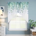 thumbnail image 2 of Watercolor Leaves Kitchen Window Curtains, Swag Curtains Valance for Bedroom Living Room Bathroom, Spring Botanical Eucalyptus Leaves Rod Pocket Window Treatment Curtain Block Drapes 2 Panels 36"x45", 2 of 5