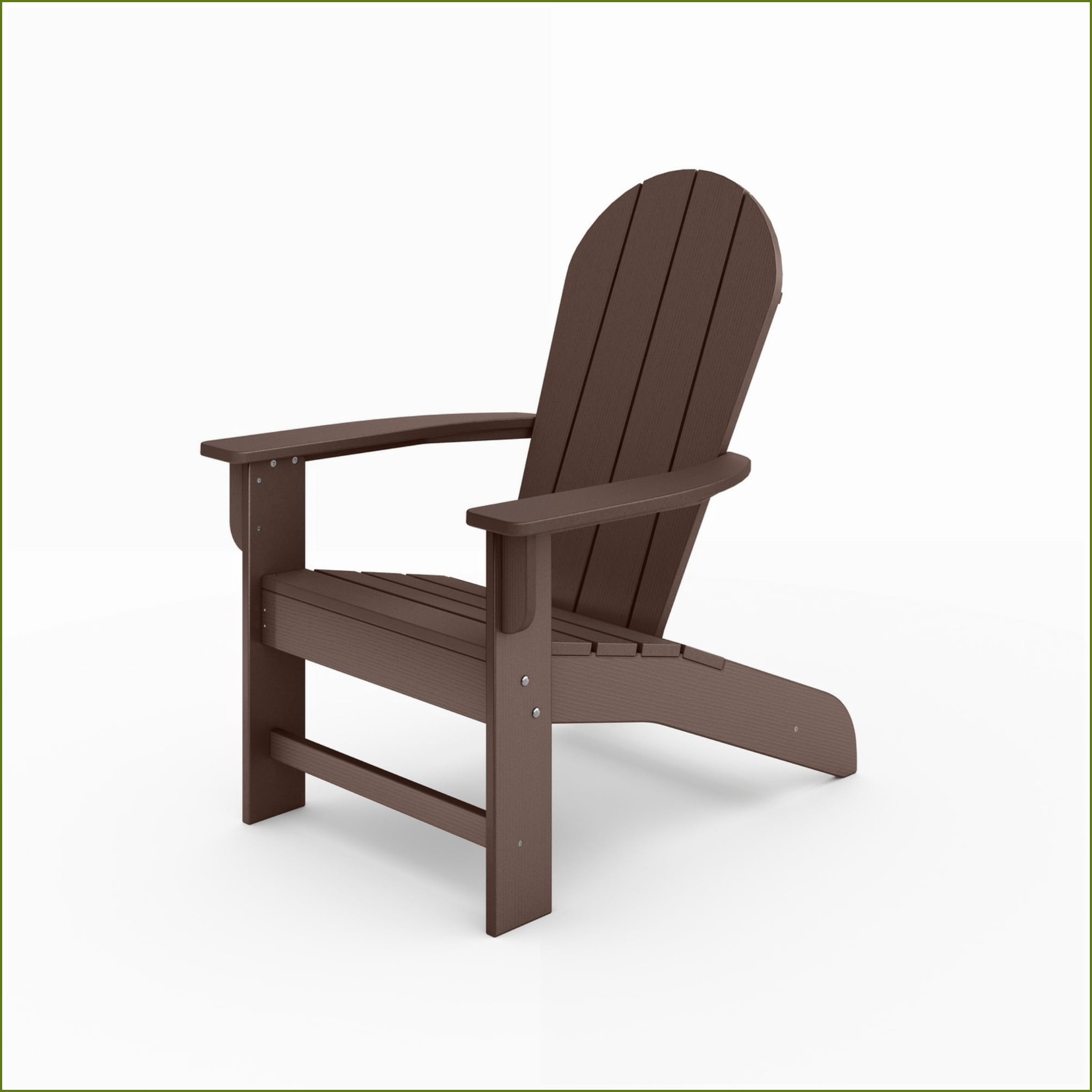 Outdoor Adirondack Chair – Classic Style for Pool, Patio, Garden | Walnut Brown | HDPE Poly Lumber