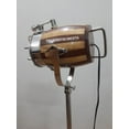 thumbnail image 4 of Retro Hollywood Searchlight Wooden Floor Lamp With Chrome Tripod Stand Decor, 4 of 5