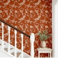 thumbnail image 2 of S4Sassy Peel & Stick Vinyl Wallpaper, Chic Hibiscus Sketch Wallpaper Contact Paper Waterproof - Brown, 25"x240", Removable Wall Covering for Home Decor in Bedrooms, Renter Spaces, Cabinets, 2 of 9