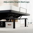 thumbnail image 6 of SunsGrove Cal King Electric Adjustable Bed Frame - Wired Remote, Independent Head & Foot Incline, 2-Height Legs, Easy Assembly, 6 of 7