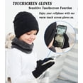 thumbnail image 4 of Sinhoon by Sinhoon Kids Winter Touchscreen Beanie Hat Scarf Gloves Set, Black, 4 of 6