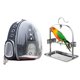 thumbnail image 5 of Mochila de transporte jinwen para mascotas con bandeja de alimentación 360 grados, 5 of 8