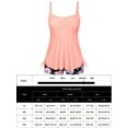 thumbnail image 4 of Rivelino Tankini Swimsuits for Women Plus Size Flowy Swimdress Tummy Control 2 Piece Bathing Suits with Shorts, 4 of 8