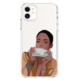 thumbnail image 1 of Funda de teléfono con cabeza negra para iPhone, carcasa para hacer dinero en efectivo, compatible con modelos 11, 12, 13, 14 Pro, Mini Max, X, XR, 8, 7 Plus Fivean unisex, 1 of 2