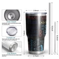 thumbnail image 6 of 30oz Math Equations Academic Subjects Black Pattern Tumblers Stainless Steel Tumbler with Lid and Straw,Vacuum Insulated Double Wall Travel Tumbler Cups Mug with Cleaning Brush for Coffee,Tea, 6 of 7