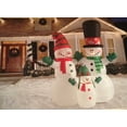 thumbnail image 1 of Holiday Living 12 Ft Snowman Family Internal Light Christmas Inflatable, 1 of 2