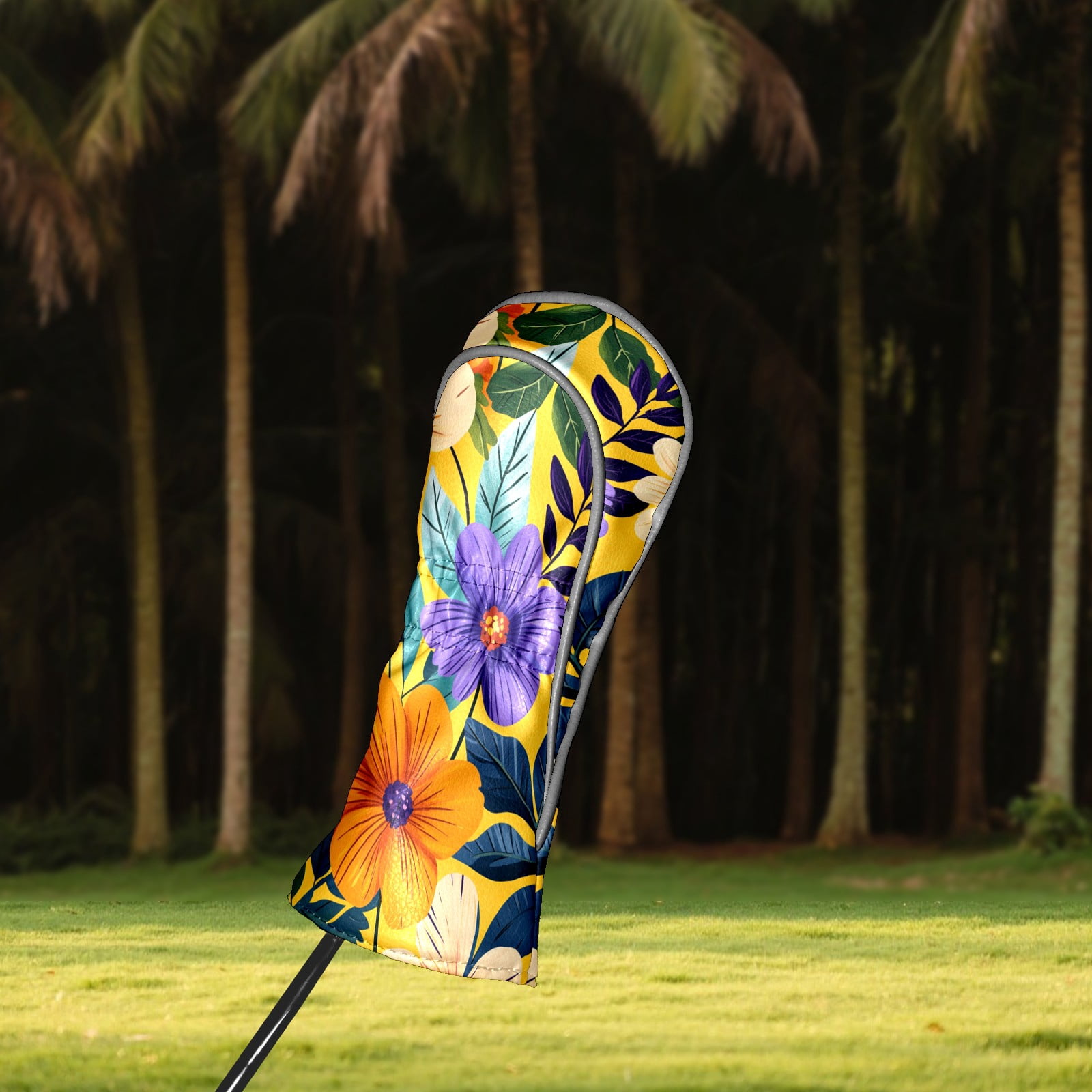 Golf Club Covers PU Leather Waterproof Head Covers for Fairway Woods Hybrids