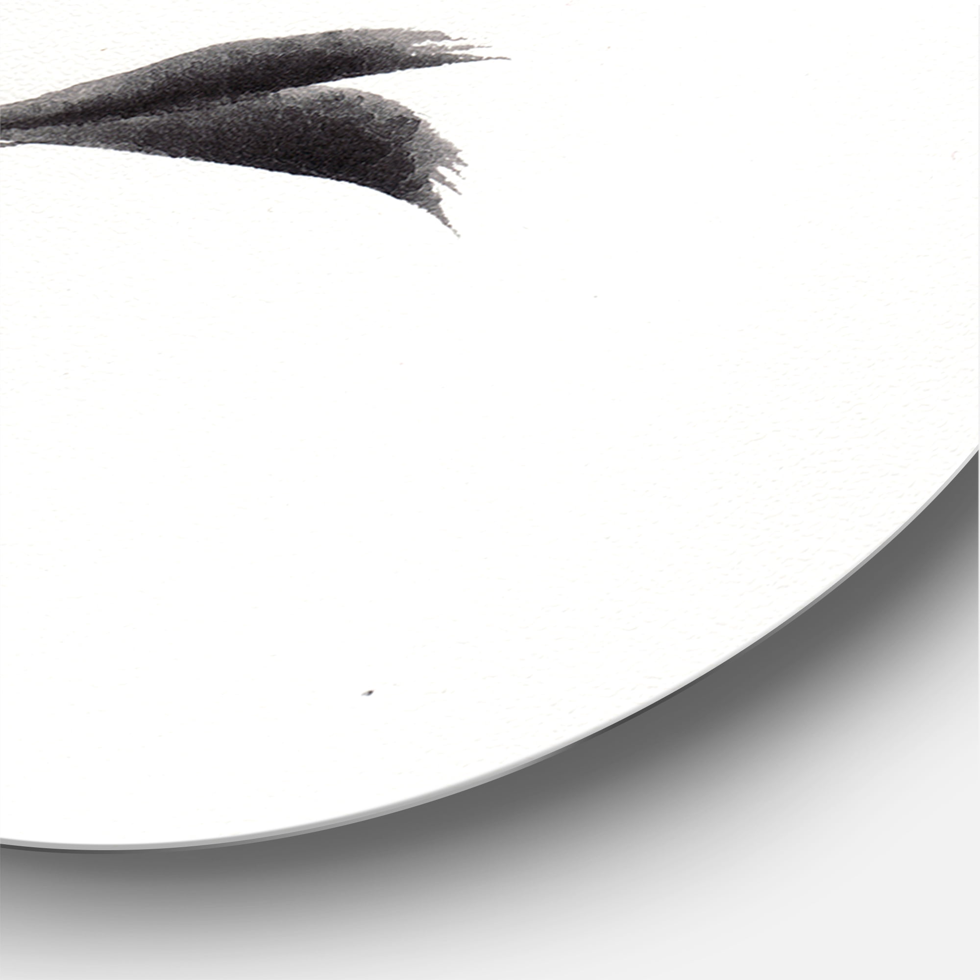 Designart 'Black and White Vintage Fish II' Nautical & Coastal Circle Metal Wall Art 36x36 - Disc of 36