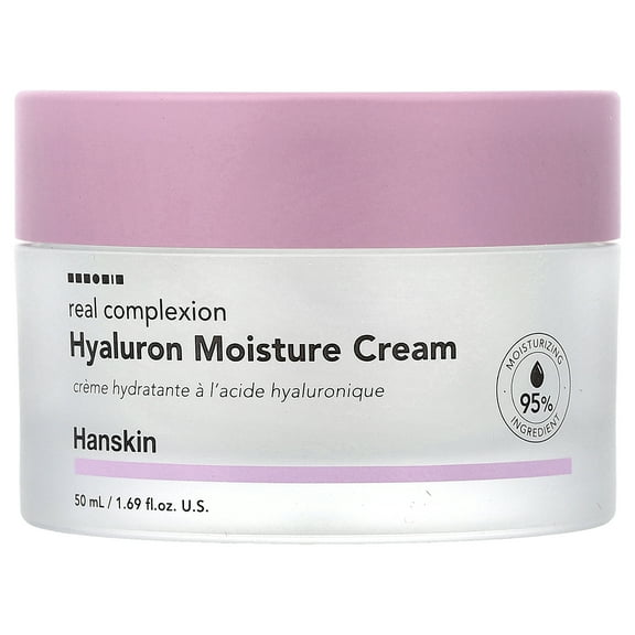 Hanskin Real Complexion, Hyaluron Moisture Cream, 1.69 fl oz (50 ml)