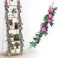 thumbnail image 4 of CMrtew ‌5.9ft Artificial Rose Vine Garland Lifelike Tea Rose Floral Decor for Weddings, Walls & Garden | Indoor/Outdoor Hanging Flowers for Arch, Home & Party Decoration‌, 4 of 9