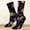 Black, variant on Thigh High Stockings Cute Animal Pattern Knitted Warm Mid Calf Socks Thermal Socks Purple One Size