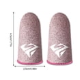 thumbnail image 3 of 10 Pcs Manchons de Bout des Doigts pour Jeux sur Téléphone Mobile Sensibles Résistants à la Sueur Gants Antidérapants Anti-Empreintes Digitales Ultrafins en Fibre Rose Type 2, 3 of 8