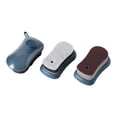 thumbnail image 2 of Cepillo de limpieza líquido automático con pulsador | Fregador multiusos para cocina y baño | Juego de 3 cabezales con esmeril, nailon y esponja | Rojo, azul, celeste y gris, 2 of 8