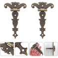 thumbnail image 2 of 2 X Charnires En Bronze Rtro Charnire Meubles En Alliage De Zinc Avec Vis Pour Botes Bijoux Portes Placards, 2 of 5