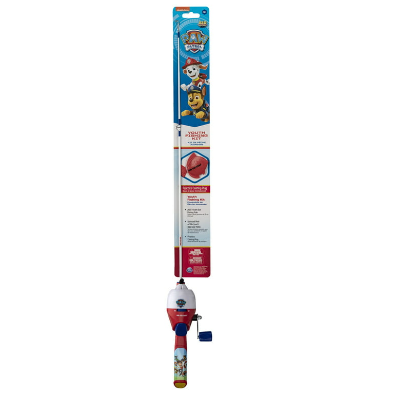 Kid Casters PAW Patrol Youth Fishing Pole, Pole with Spincast Reel and  Practice Casting Plug, 29.5 Inches : : Sports, Fitness & Outdoors