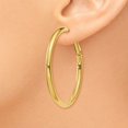 thumbnail image 3 of 14k Yellow Gold 3x35mm Round Omega Back Hoop Earrings, 3 of 8