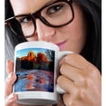 thumbnail image 2 of 3dRose, USA, Arizona, Sedona. Cathedral Rock reflects in Oak Creek at Sunset., 15oz Mug, 2 of 7