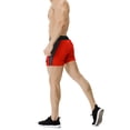 thumbnail image 3 of BROKIG Mens 5" Gym Bodybuilding Shorts Running Workout Lightweight Shorts with Pockets (X-Large, Red), 3 of 6