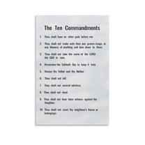 The Ten Commandments 4 Canvas Art Poster and Wall Art Picture Print Modern Family bedroom Decor Posters 24x36inch(60x90cm)