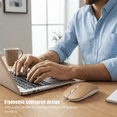 thumbnail image 2 of VerdeVida Bluetooth 5.2 Wireless Mouse — Rechargeable Silent-Click Mouse for MacBook, Laptop, PC, iPad, Chromebook, Windows 11/10/8 — Slim Portable Travel Mouse, 1600 DPI, Multi-Device, Gold, 2 of 7